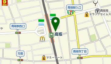 東松山警察署高坂駅前交番の地図画像