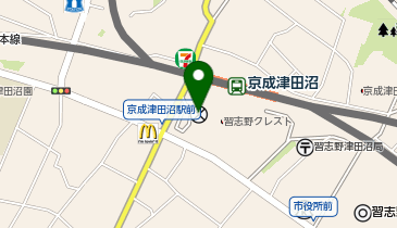 習志野警察署京成津田沼駅前交番の地図画像