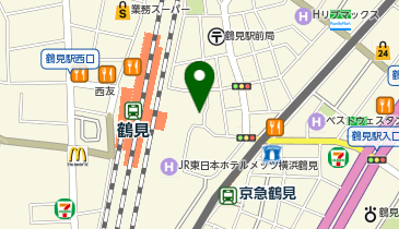 鶴見警察署鶴見駅前交番の地図画像