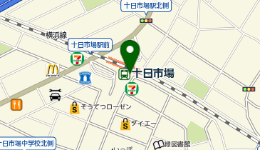 緑警察署十日市場駅前交番の地図画像