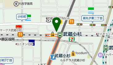中原警察署武蔵小杉駅前交番の地図画像