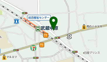中原警察署武蔵中原駅前交番の地図画像
