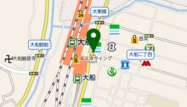 大船警察署大船駅前交番の地図画像