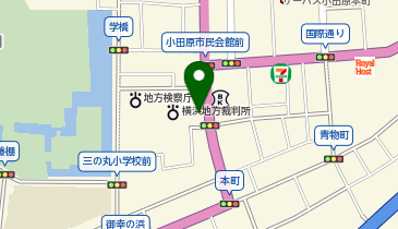 小田原警察署三の丸交番の地図画像