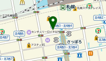 中央警察署札幌駅前交番の地図画像