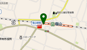 日下部警察署塩山駅前交番の地図画像