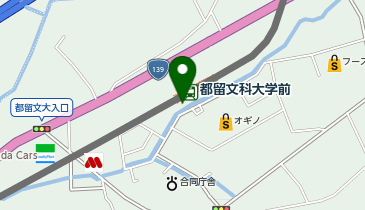 大月警察署都留文科大学前駅交番の地図画像