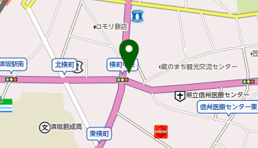 須坂警察署須坂市横町中央交番の地図画像