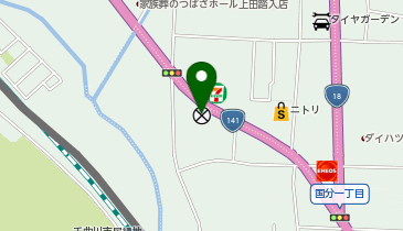 上田警察署上田市国分交番の地図画像