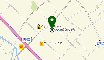 佐久警察署佐久市臼田交番の地図画像