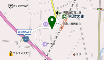 大町警察署大町市信濃大町駅前交番の地図画像