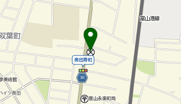 富山中央警察署奥田交番の地図画像