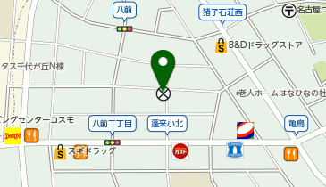 名東警察署蓬来交番の地図画像