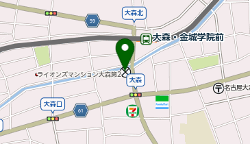 守山警察署大森交番の地図画像