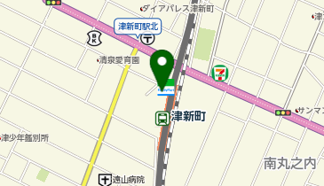 津警察署津新町駅前交番の地図画像