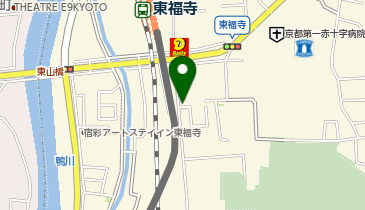 東山警察署東福寺交番の地図画像