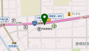 南警察署唐橋交番の地図画像