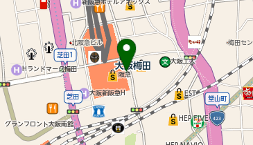 曾根崎警察署芝田交番の地図画像