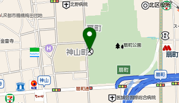 曾根崎警察署扇町公園交番の地図画像