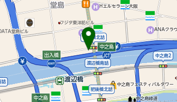 天満警察署渡辺橋交番の地図画像