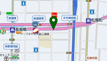 南警察署長堀交番の地図画像