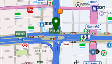 西警察署西本町交番の地図画像