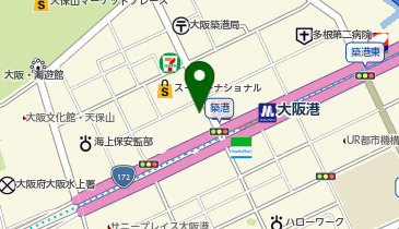 港警察署築港交番の地図画像