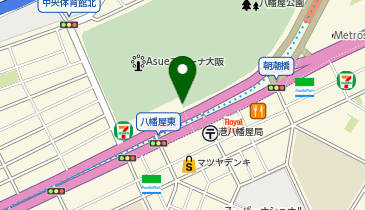 港警察署八幡屋公園前交番の地図画像