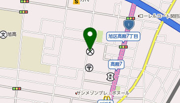 旭警察署高殿交番の地図画像