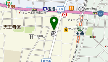 天王寺警察署玉造交番の地図画像