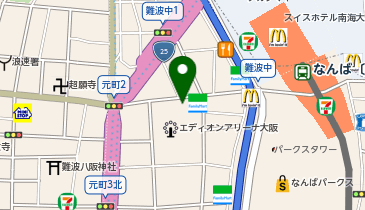 浪速警察署体育会館前交番の地図画像