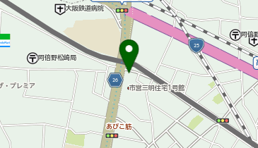 阿倍野警察署三明町交番の地図画像