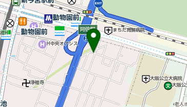 西成警察署北門交番の地図画像