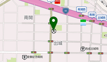 西成警察署南開交番の地図画像