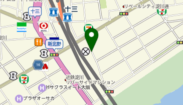 淀川警察署十三東交番の地図画像