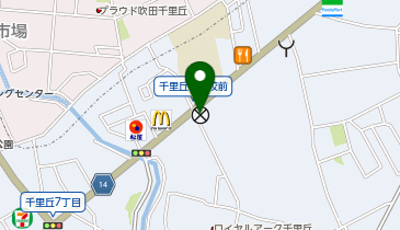 摂津警察署千里丘交番の地図画像