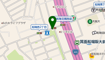 箕面警察署船場交番の地図画像