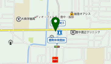 豊中南警察署服部西交番の地図画像