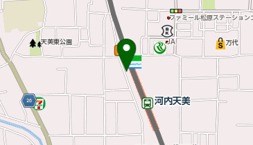 松原警察署河内天美駅前交番の地図画像