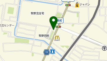 枚方警察署牧野交番の地図画像