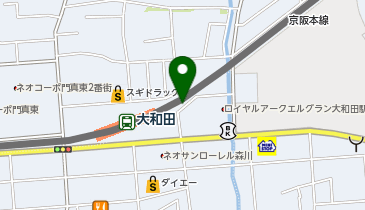 門真警察署大和田駅前交番の地図画像