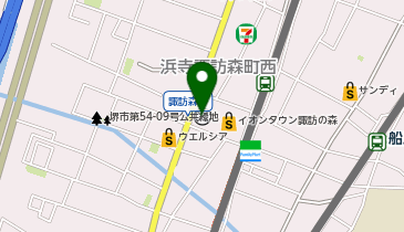 西堺警察署浜寺諏訪森交番の地図画像