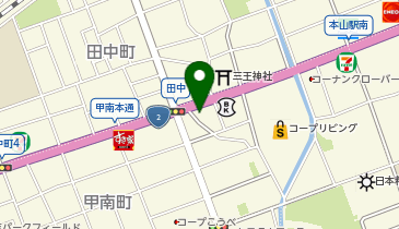 東灘警察署田中交番の地図画像