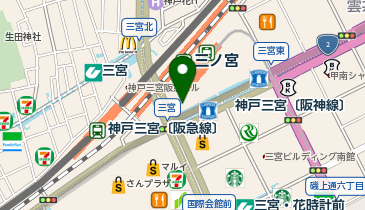 葺合警察署三宮センター交番の地図画像