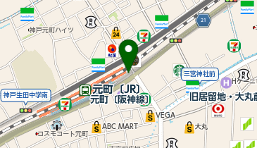 生田警察署元町駅交番の地図画像