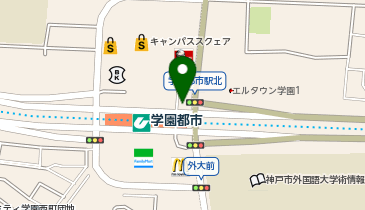 神戸西警察署学園駅前交番の地図画像