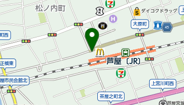 芦屋警察署芦屋駅前交番の地図画像