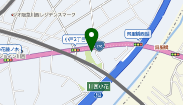 川西警察署小花交番の地図画像