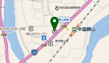 真庭警察署勝山駅前交番の地図画像