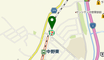 海田警察署中野東駅前交番の地図画像